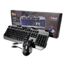 TECLADO Y MOUSE GLOBAL GAMER KL151 METALICO